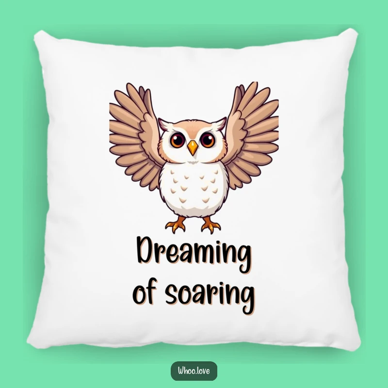 Funny Expressive Owl Wings Pillow, Cozy Comfort, Joyful Statement Piece, Perfect Funny Gift