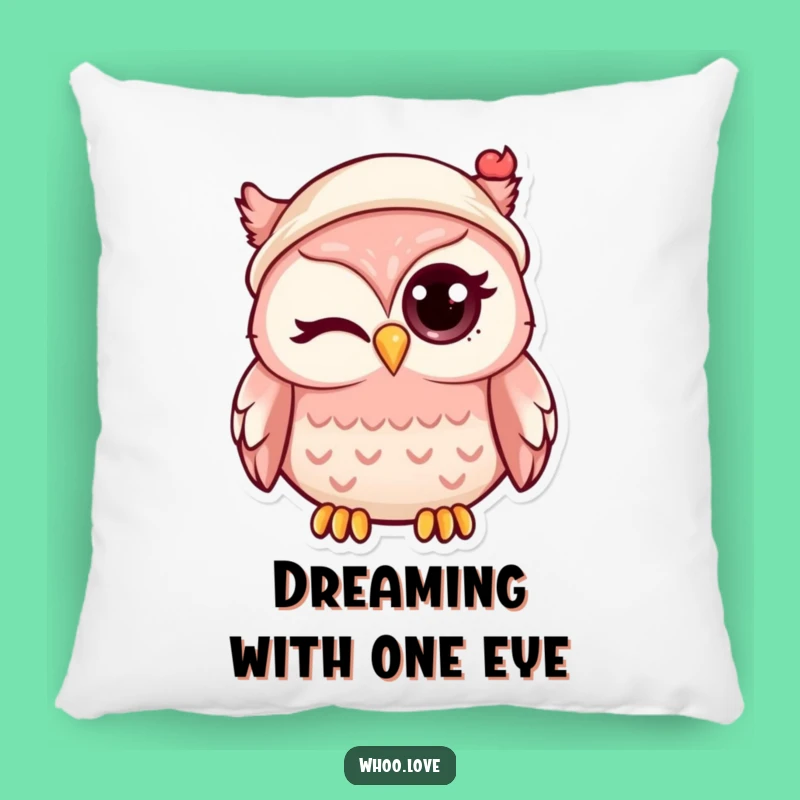 Funny Kawaii Owl Winking Pillow: Cozy Cuteness with a Playful Wink