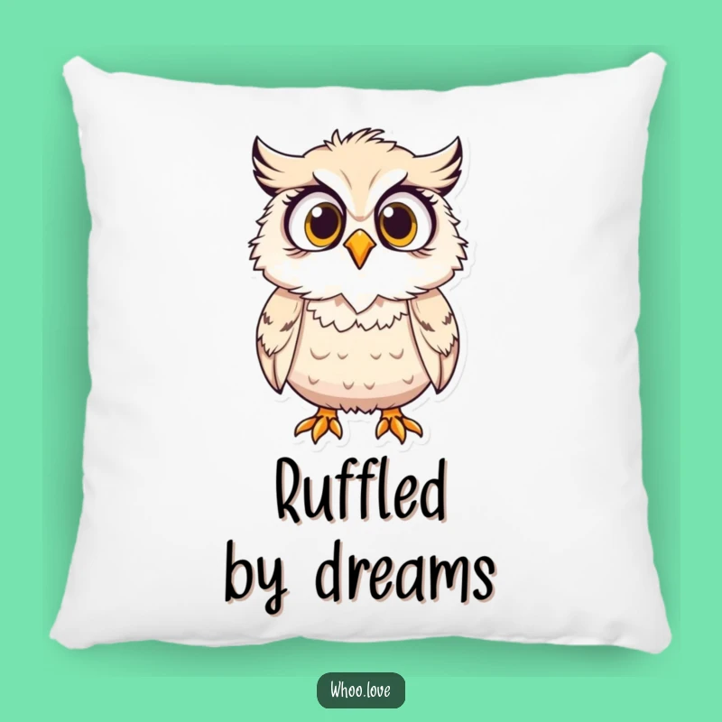 Funny Comfort Pillow: Surprised Owl's Ruffled Feathers, Cozy Nature Gift!