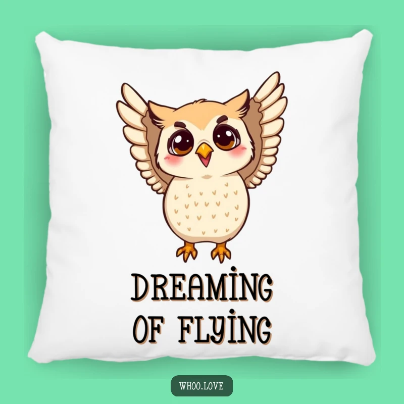 Funny Enthusiastic Owl Pillow - Cozy & Joyful Decor