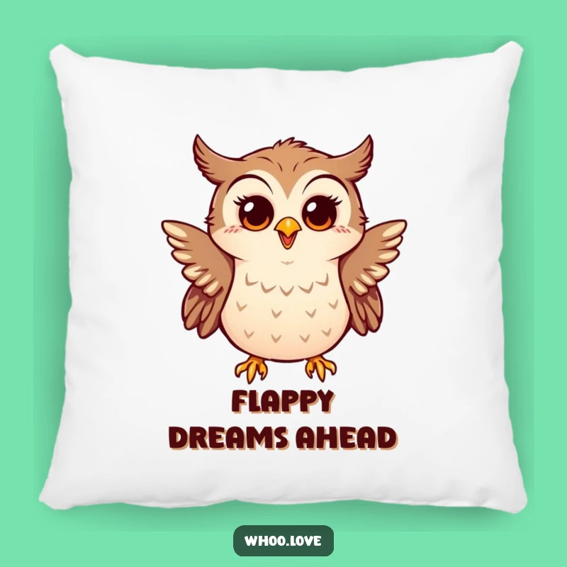 Funny Happy Owl Flapping Wings Pillow: Comfy Cushion of Delight