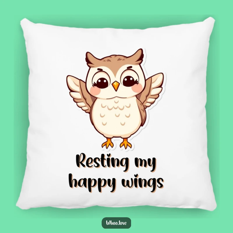 Funny Happy Owl Shimmy Pillow - Cozy Comfort with a Side of Giggles