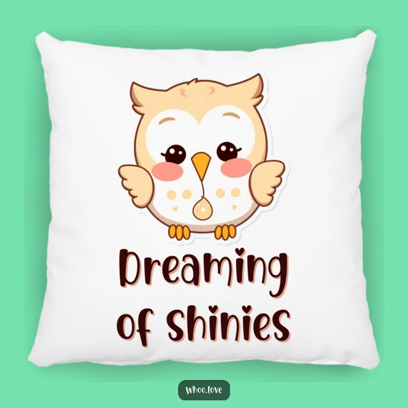 Funny Happy Owl Shiny Dropping Pillow: Add Comical Comfort with This Playful Owl