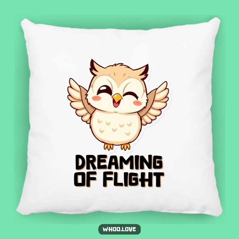 Funny Joyful Kawaii Owl Pillow - Huggable Happiness for Cozy Nooks