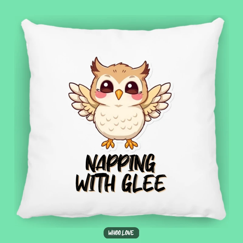 Funny Joyful Owl Pillow: Cuddle Up with Pure Bliss