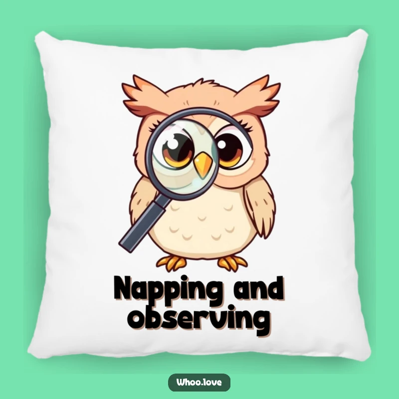 Funny Kawaii Owl Magnifying Pillow: Cozy Wisdom, Adorable Funny Gift