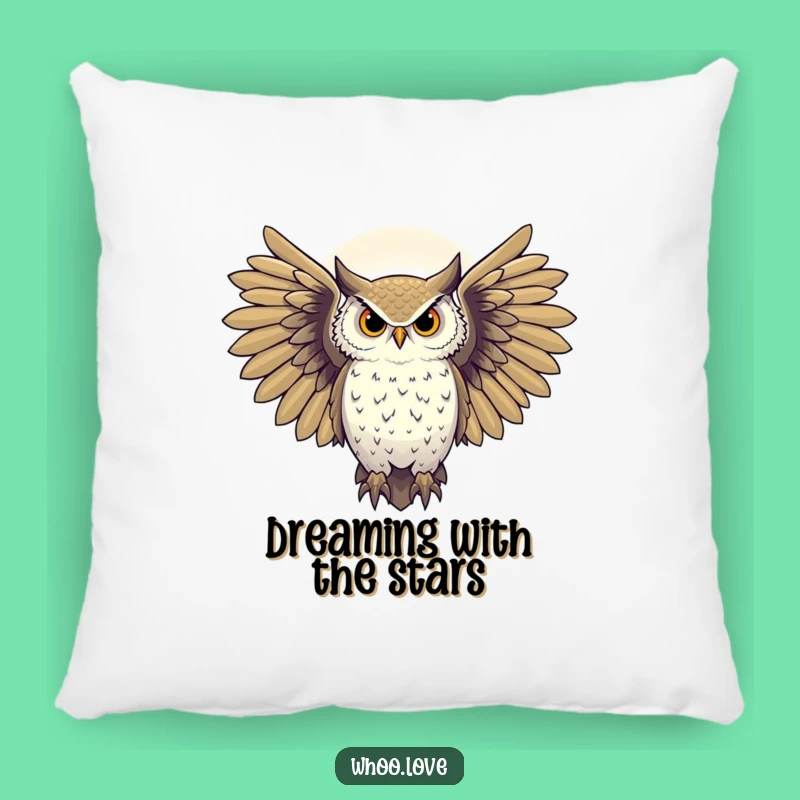 Funny Majestic Owl Pillow: Starry Night Cushion for Dreamers