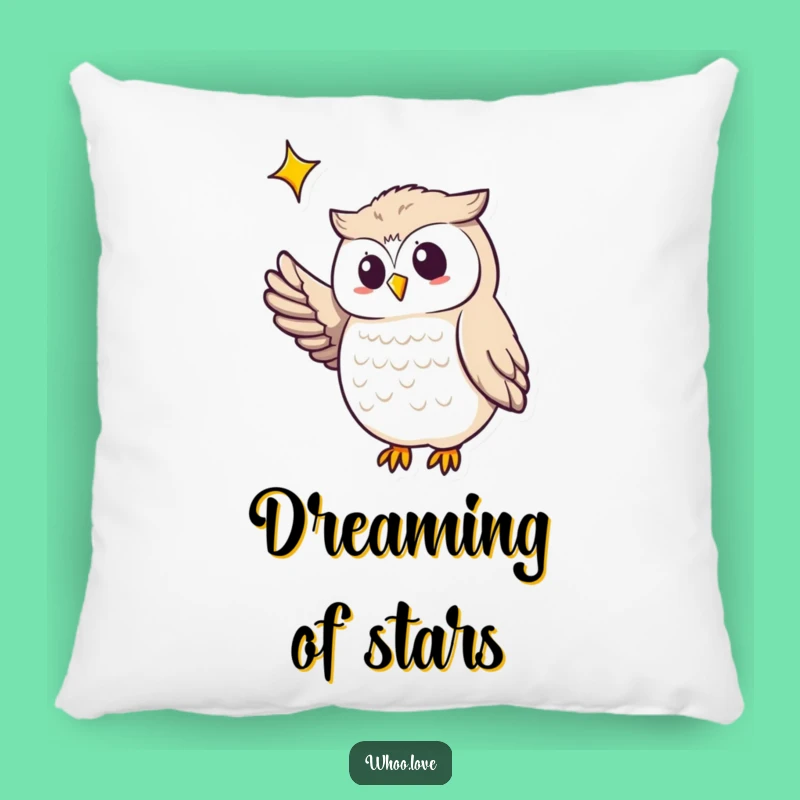 Funny Owl Guiding Star Pillow: Plush Comfort with Celestial Dreams