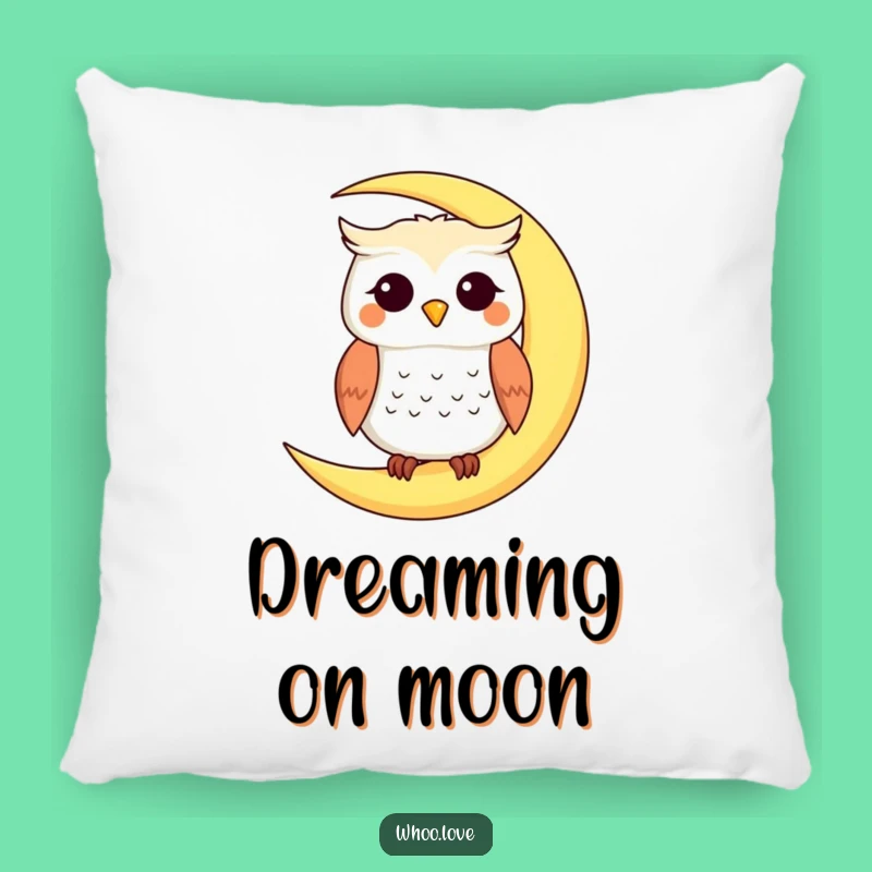 Funny Smiling Owl Moon Pillow: Dreamy Comfort for Your Home