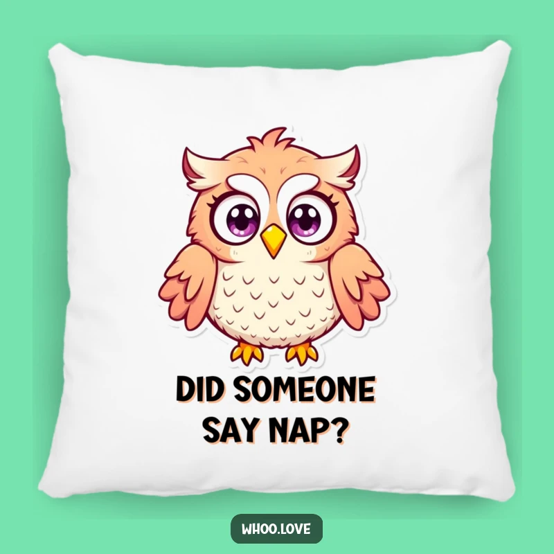 Funny Surprised Owl Pillow: Comfy Puffed Feather Cushion, Hilarious Gift