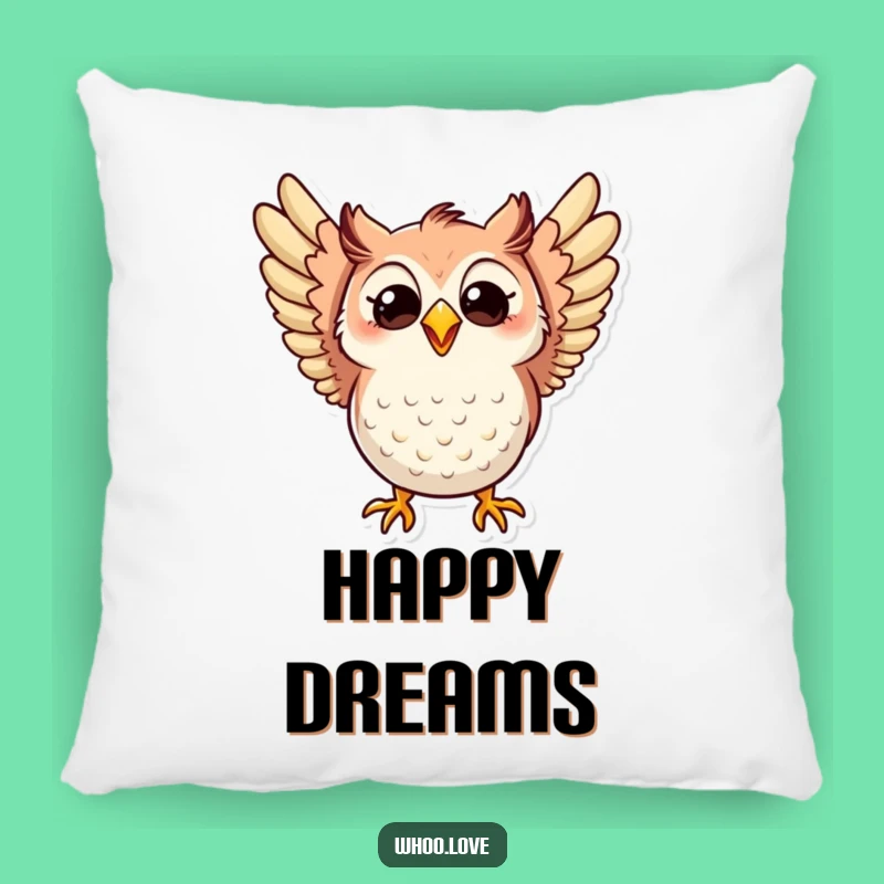Funny Excited Owl Pillow: Happy Character Cushion - Cozy Funny Gift Decor