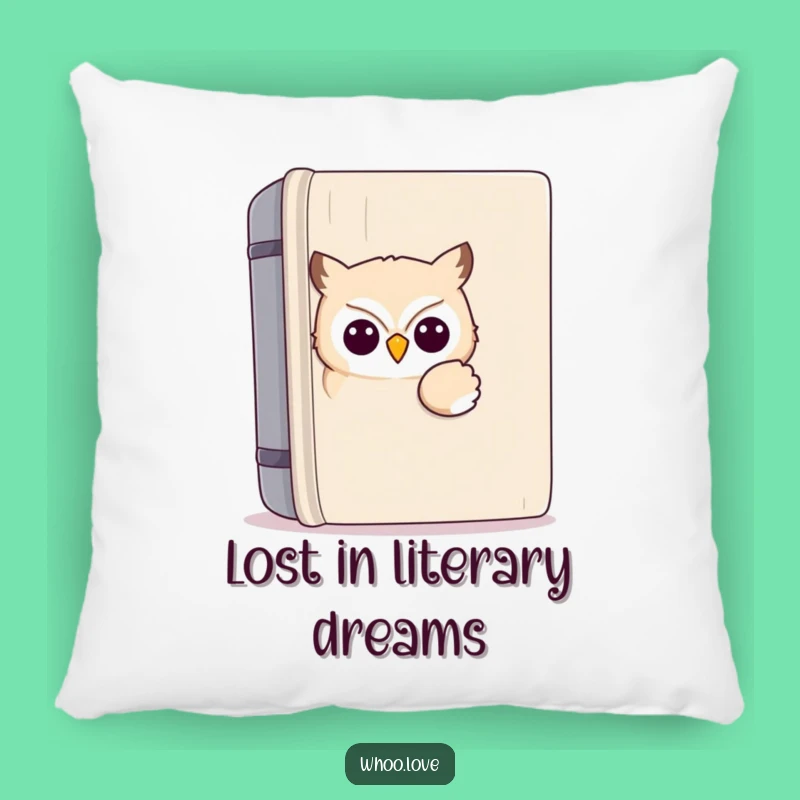 Funny Kawaii Owl Reading Pillow: Cute Owl Peeking Decorative Cushion, Perfect Gift