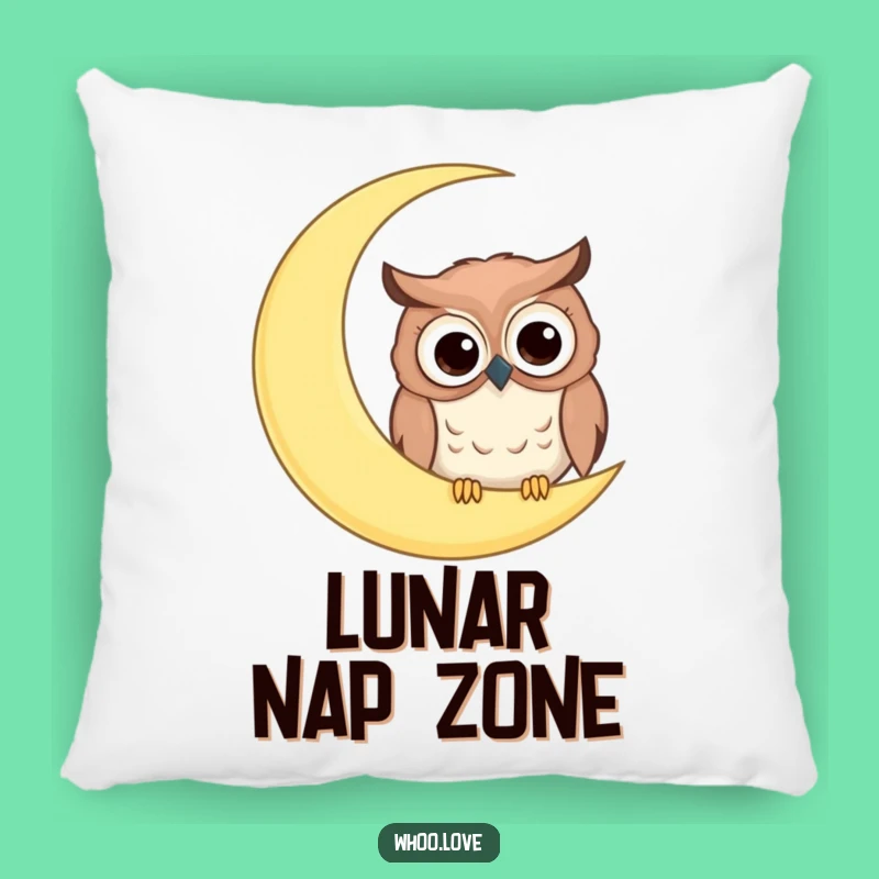 Funny Googly Eyes Owl Moon Pillow: Comfy Cushion of Comedy