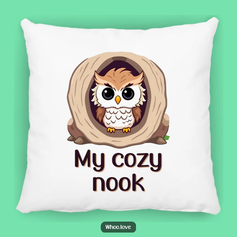 Funny Curious Owl Log Pillow: Add Comical Comfort with This Peeking Owl