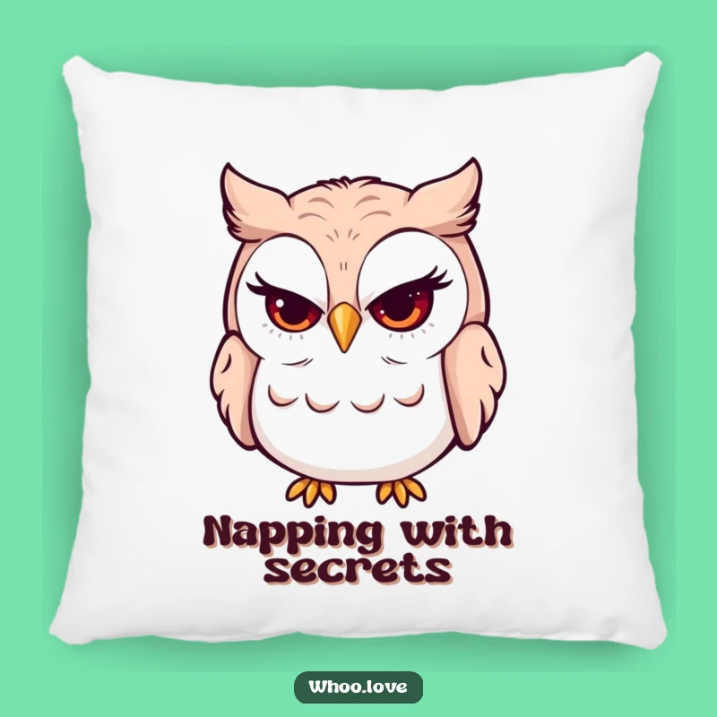 Funny Mischievous Grin Owl Pillow - Cozy & Playful Decor