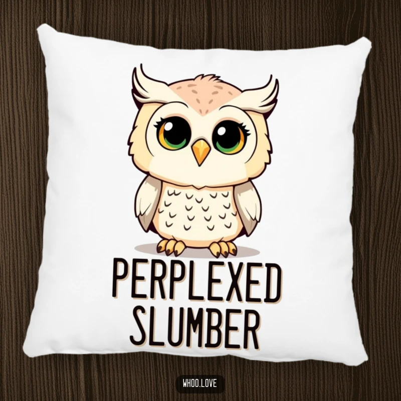 Funny Owl Pillow with a curious owl design, offering comfort and a touch of humor.