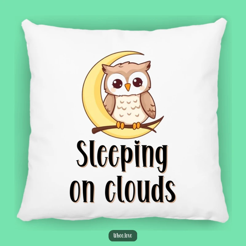 Funny Moon Owl Pillow: Cozy Perched Owl Cushion, Hilarious Dream Gift