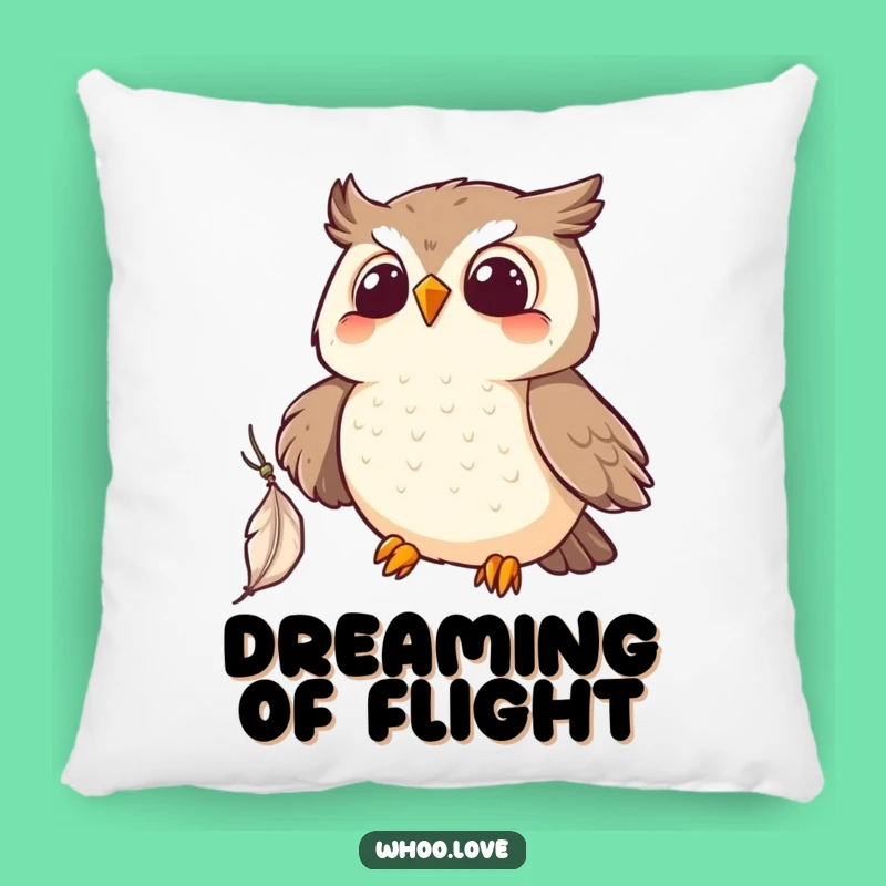 Soft Funny Kawaii Owl Feather Pillow: Cuddle Up with Humor!