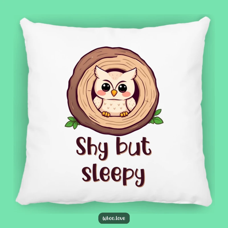 Soft Funny Shy Owl Log Pillow: Cuddle Up with Sweetness!