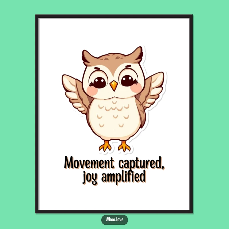 Funny Happy Owl Shimmy Digital Art - Instant Joyful Decor Download!