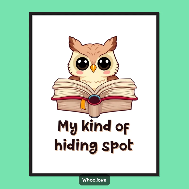 Funny Owl Digital Art: Instant Laughs with Literary Charm, Unique Gift