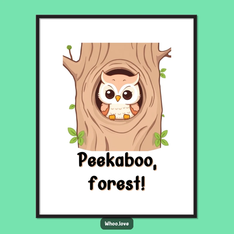 Funny Owl Digital Art: Instant Playfulness, Unique Gift Idea
