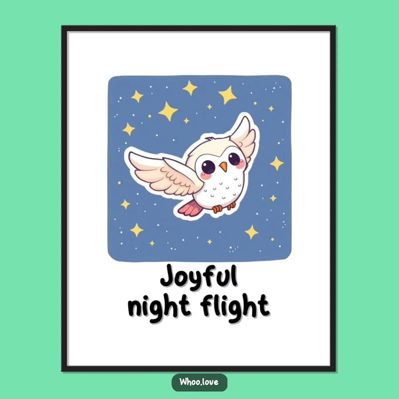 Funny Owl Swoop Digital Art: Instant Magic for Your Walls