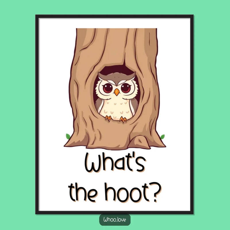 Funny Mischievous Owl Digital Art: Instant Playful Charm for Your Space