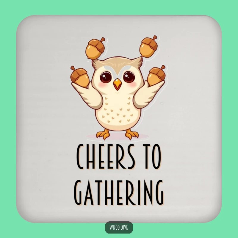Funny Giddy Owl Juggling Coasters - Protect Surfaces with Playful Charm!