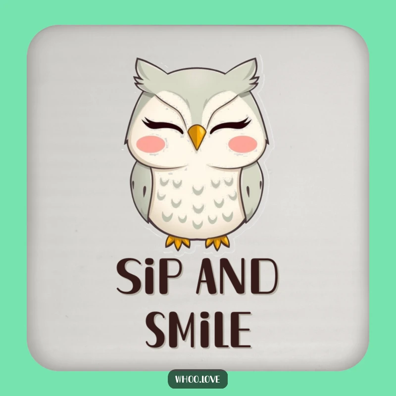 Funny Owl Coaster: Protect Drinks with a Smile, Unique Gift