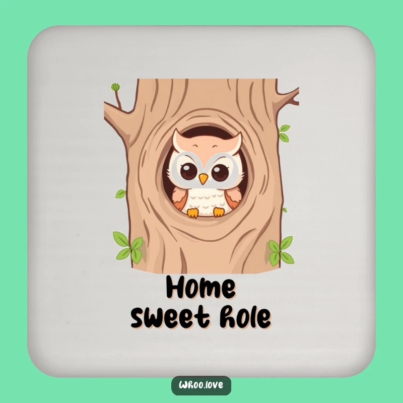 Funny Owl Coaster: Protect Surfaces with Playful Charm, Unique Gift