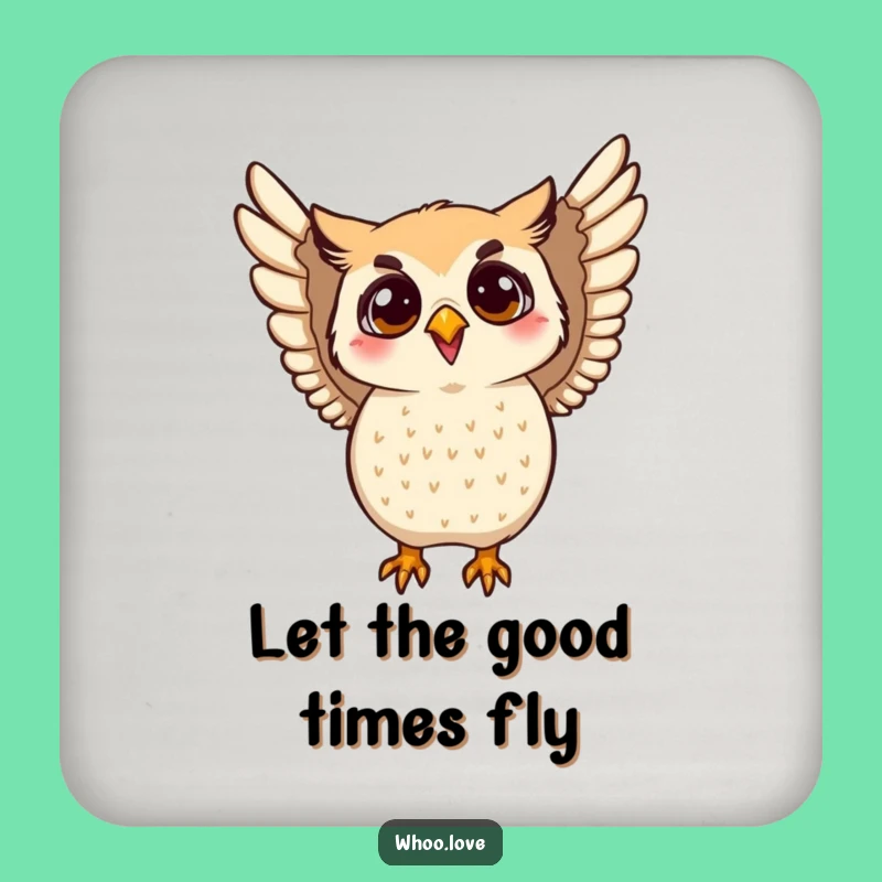 Funny Flapping Owl Coaster - Energetic Surface Protection