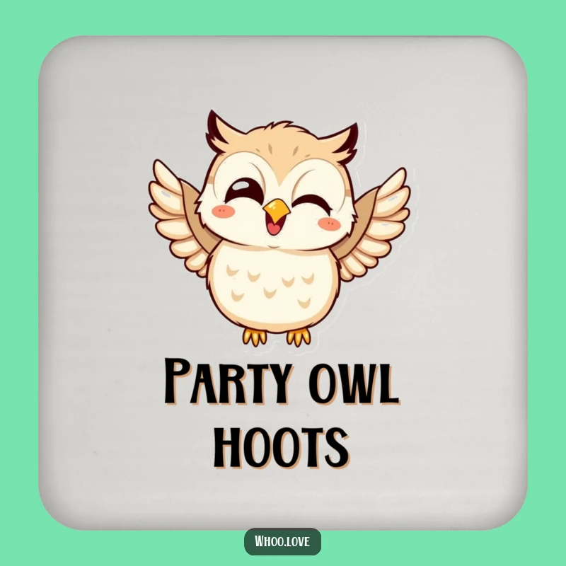 Funny Joyful Kawaii Owl Coaster - Protect Surfaces with Happiness