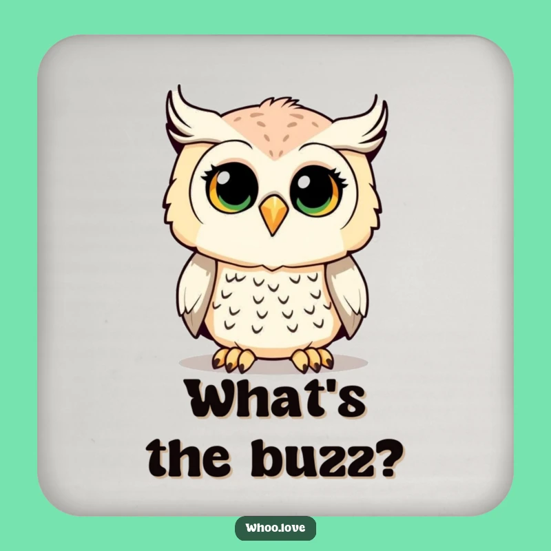 Funny Owl Drink Coaster: Protect Surfaces with Curious Hooting Charm, Humorous Gift