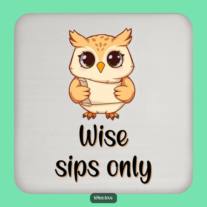 Funny Studious Owl Coasters: Protect Surfaces with Scholarly Charm