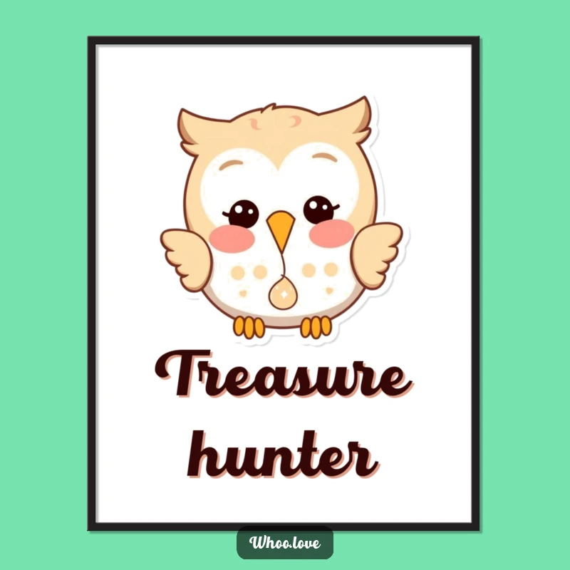 Funny Happy Owl Shiny Dropping Poster: Decorate with Playful Charm