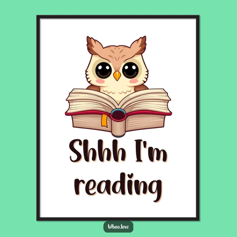 Funny Owl Book Poster: Decorate with Humor and Wisdom, Great Gift