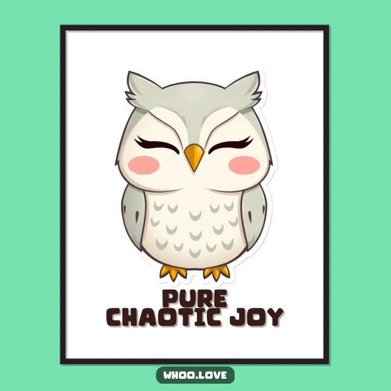 Funny Owl Smile Poster: Instant Joy for Your Walls, Unique Gift