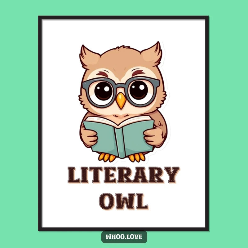 Funny Owl Scholar Poster: Decorate Your Space with Literary Humor