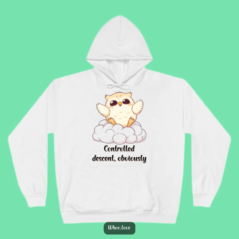 Cozy Funny Chubby Owl Cloud Tumbling Hoodie: Warm & Whimsical Winter Gift