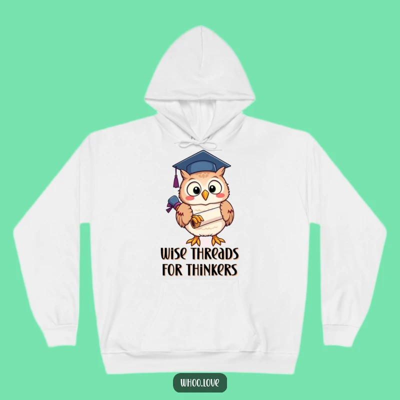 Funny Grad Owl Hoodie: Cozy Comfort with Achievement Scroll - Awesome Funny Gift!