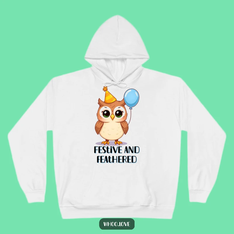 Funny Party Owl Hoodie: Stay Cozy and Festive with This Celebratory Pullover