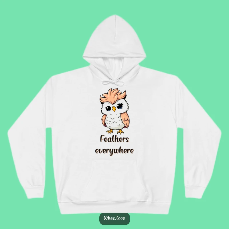 Funny Ruffled Owl Hoodie: Cozy Windy Character Sweatshirt Gift