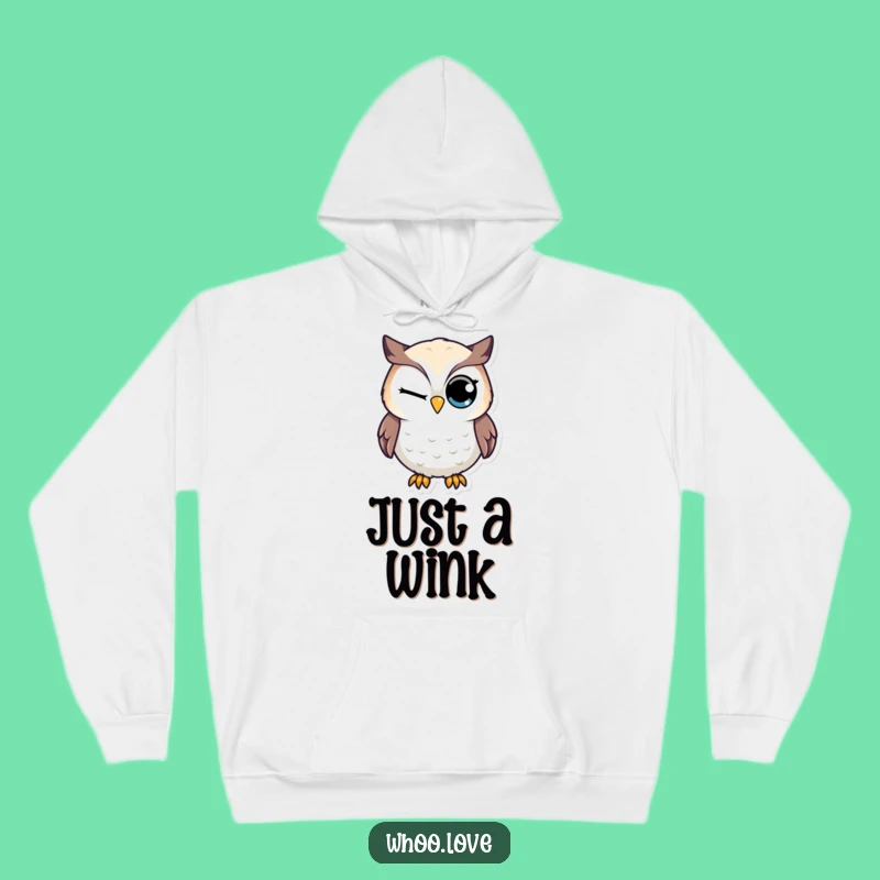 Funny Winking Owl Hoodie - Cozy Cheeky Bird Sweatshirt, Perfect Funny Gift