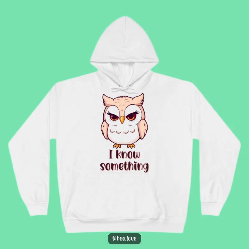 Funny Winking Owl Hoodie - Cozy & Mischievous Comfort Apparel