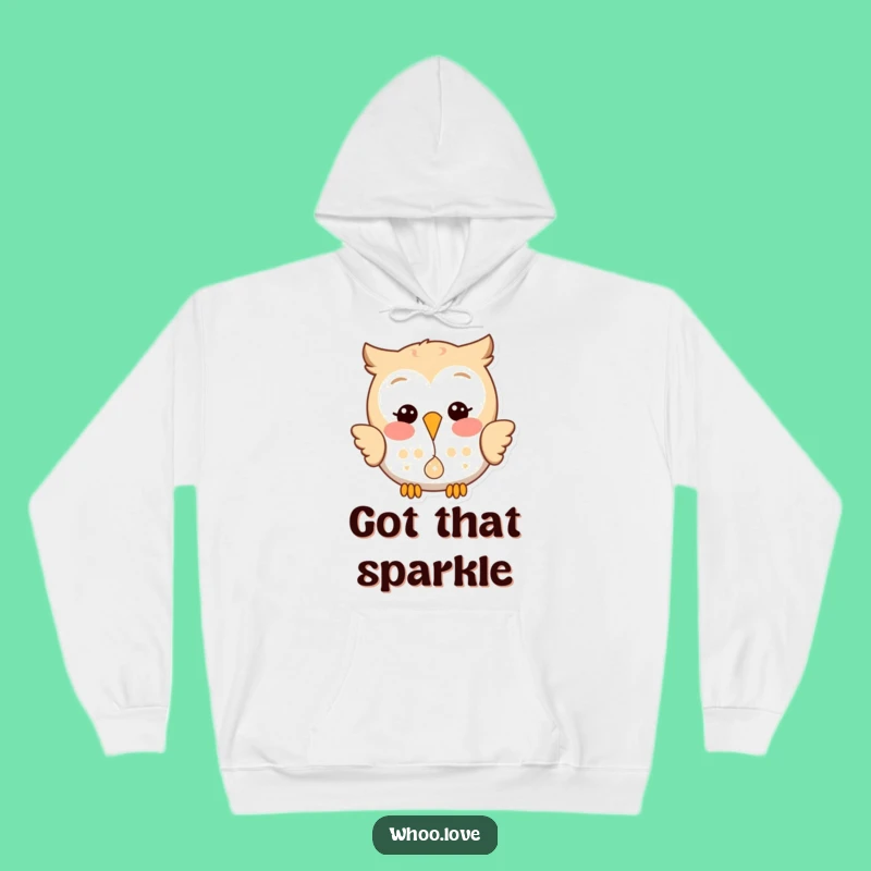 Funny Happy Owl Shiny Dropping Hoodie: Stay Cozy and Playful