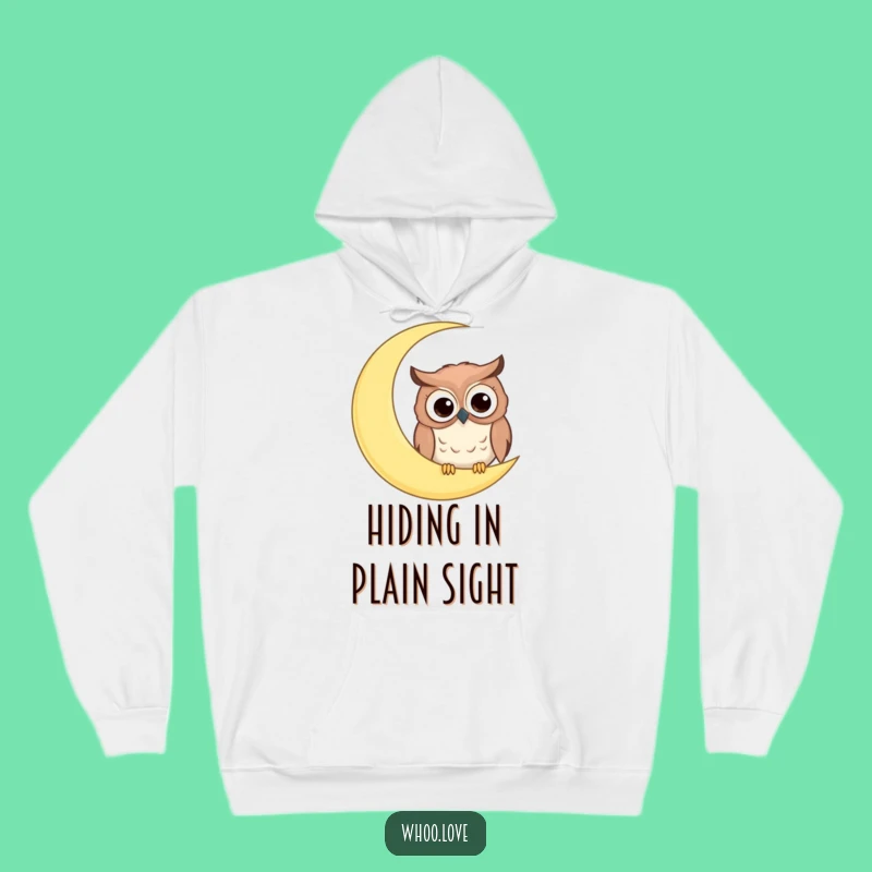 Funny Googly Eyes Owl Moon Hoodie: Cozy Celestial Comfort