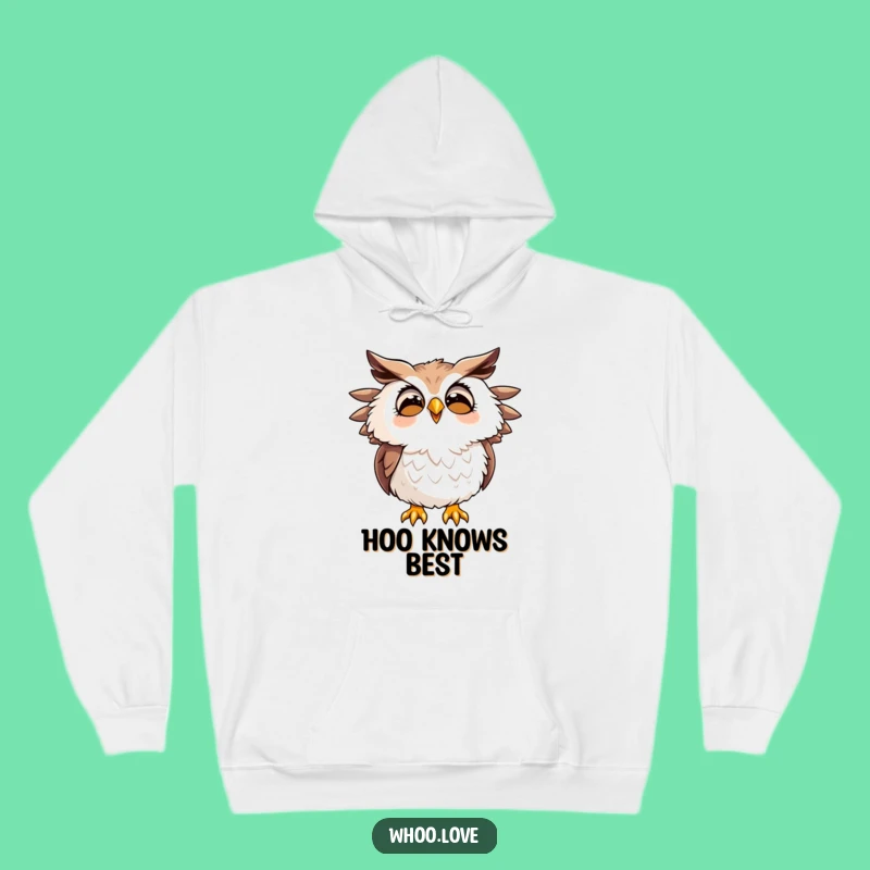 Funny Hooting Owl Hoodie: Cozy Cartoon Comfort, Joyful Bird Gift