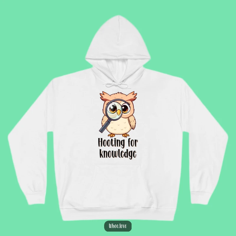 Funny Kawaii Owl Magnifying Hoodie: Cozy Inquiry, The Ultimate Funny Gift