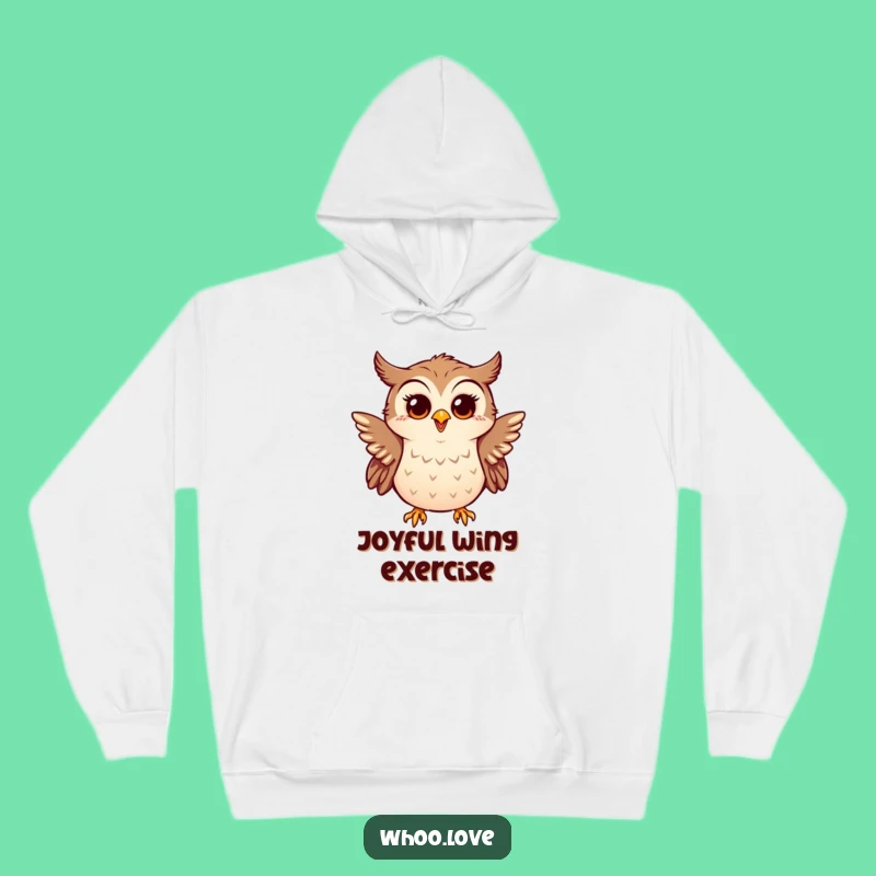 Funny Happy Owl Flapping Wings Hoodie: Cozy Comfort and Joy